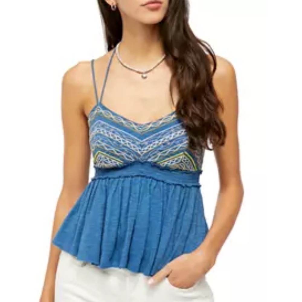 FREE PEOPLE Well Traveled Halter Top Size S